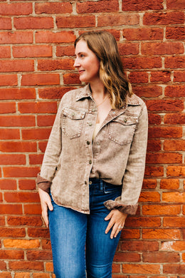 Brown Denim Jacket - Women