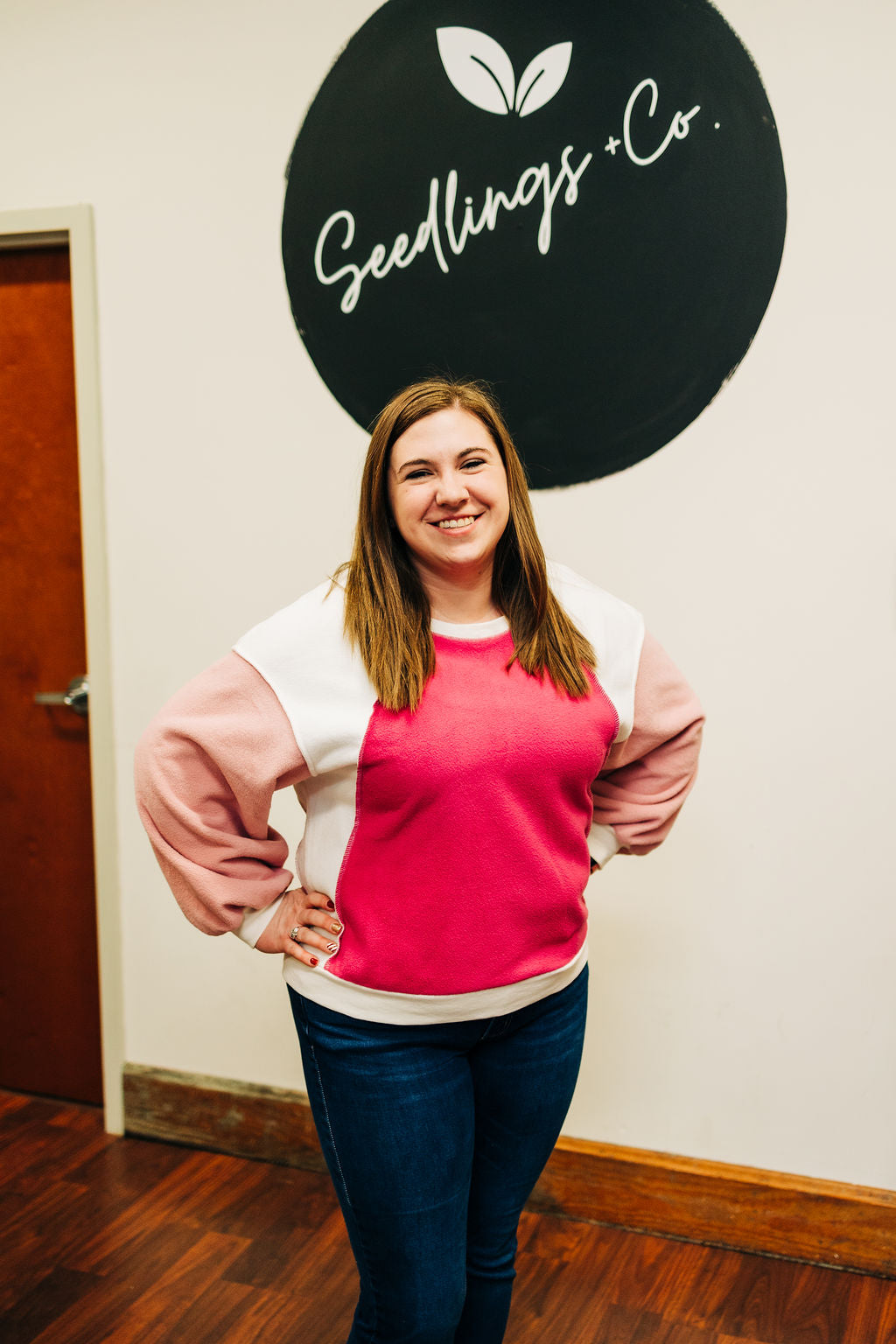 Color Block Plush Pullover