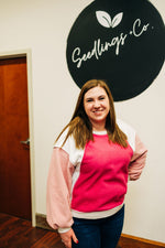 Color Block Plush Pullover