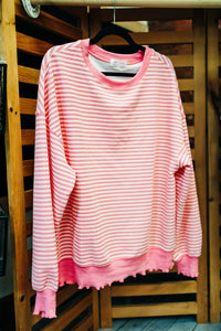 Pretty in Pink Striped Long Sleeve Top