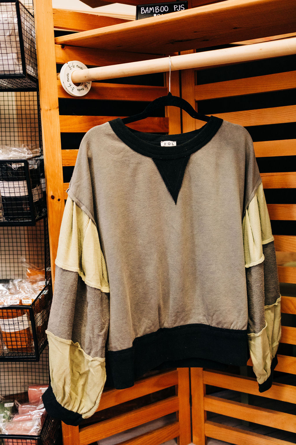 Oversized Color Block Pullover