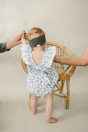 Blue Blossom Bubble Romper