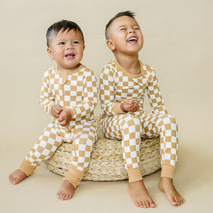 Golden Coast Check 2pc Pajama Set