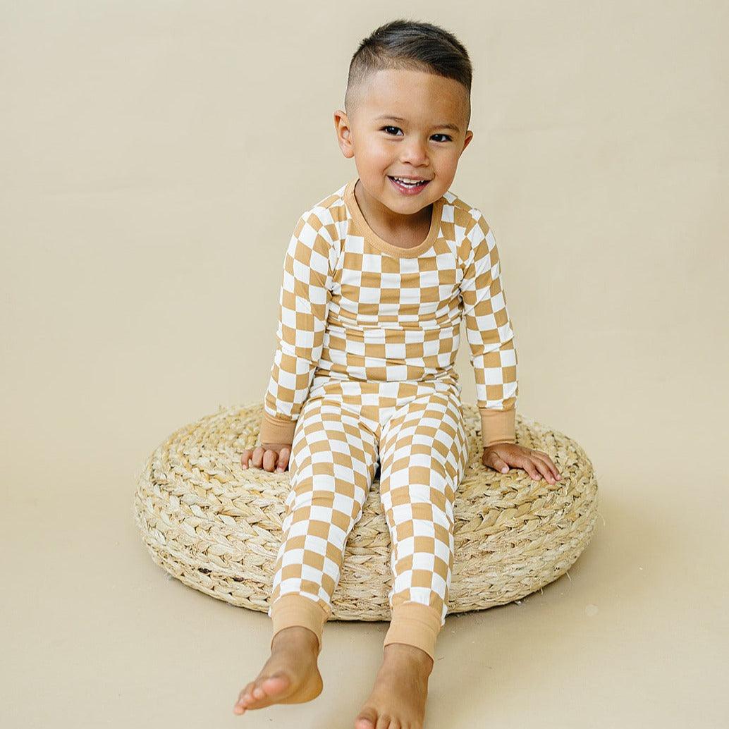 Golden Coast Check 2pc Pajama Set