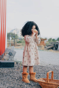 Button Down Dress- Mushrooms