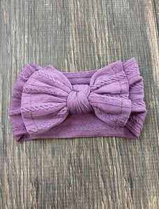 Cable Knit Bow Headband