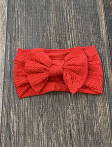 Cable Knit Bow Headband