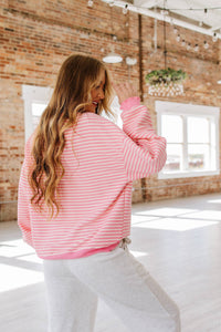 Pretty in Pink Striped Long Sleeve Top