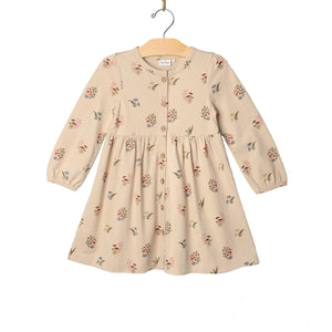 Button Down Dress- Mushrooms