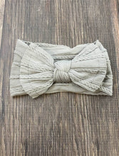 Cable Knit Bow Headband