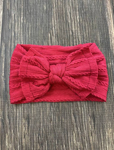 Cable Knit Bow Headband