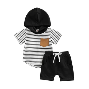 Black & White Striped Set