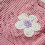 Pink Daisy Hand Embroidered Sweater