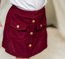 Maroon Button Down Skirt