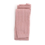 Blush Pink Cable Knit Footless Tights