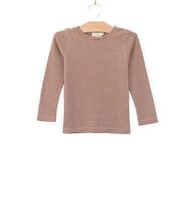 Organic Stripe Tee - Rust