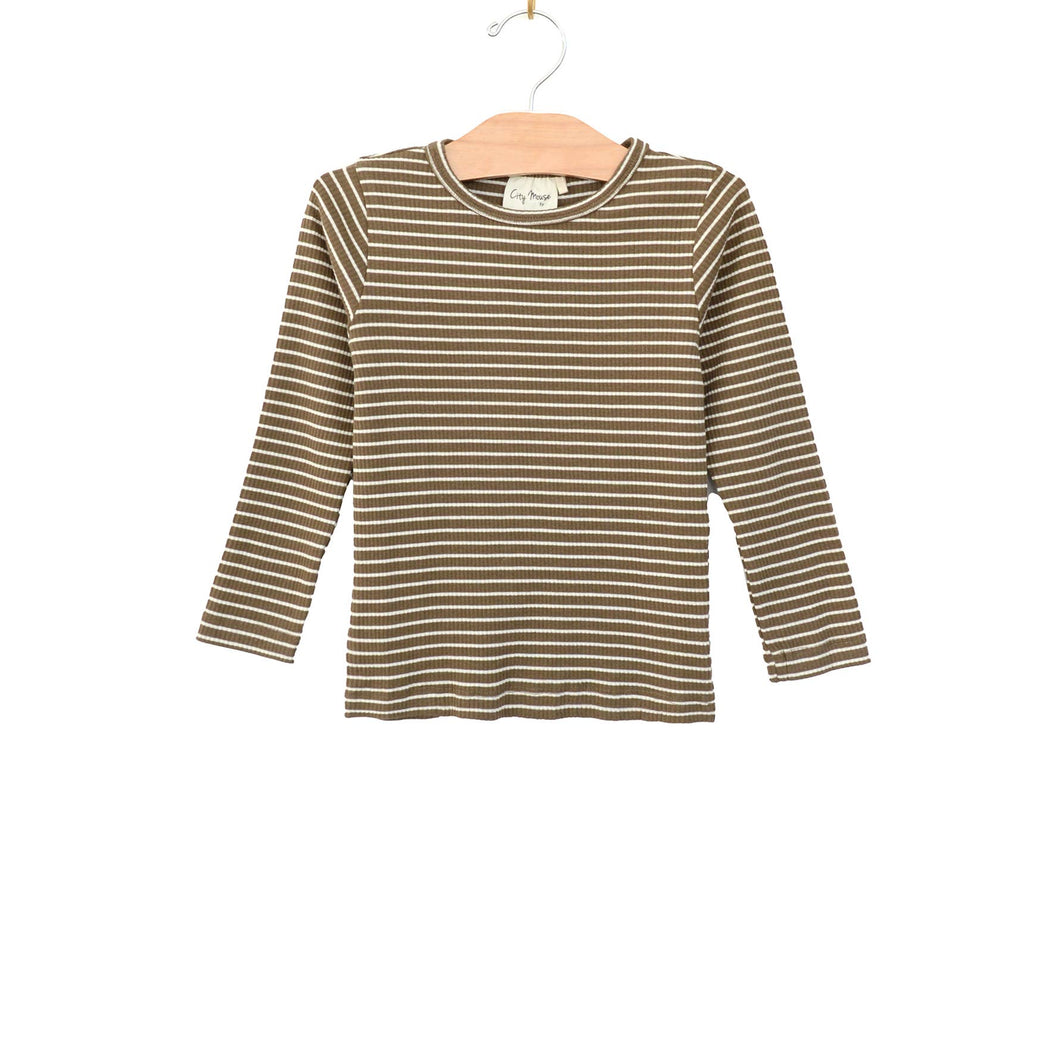 Green Stripe Rib Tee